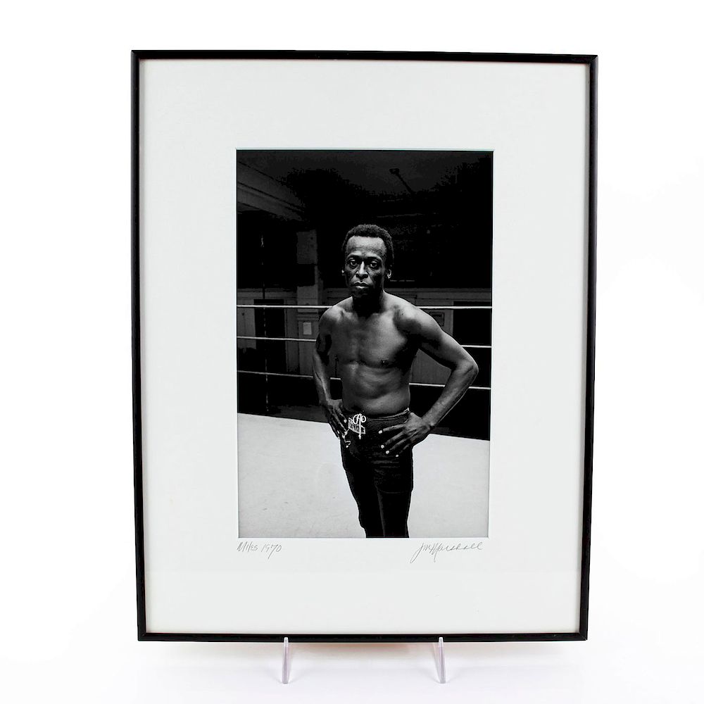 Appraisal: JIM MARSHALL PHOTOGRAPHIC PRINT MILES DAVIS Miles Davis at Newman's