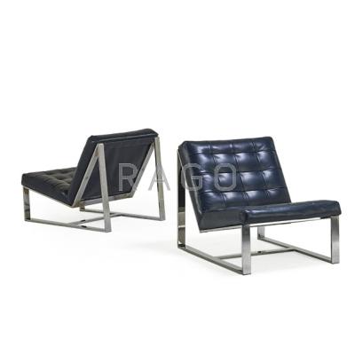 Appraisal: MILO BAUGHMAN - THAYER COGGIN Pair of lounge chairs High