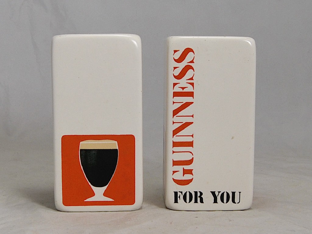 Appraisal: Pair of Carlton Ware 'Guinness' advertising salt and pepper pots