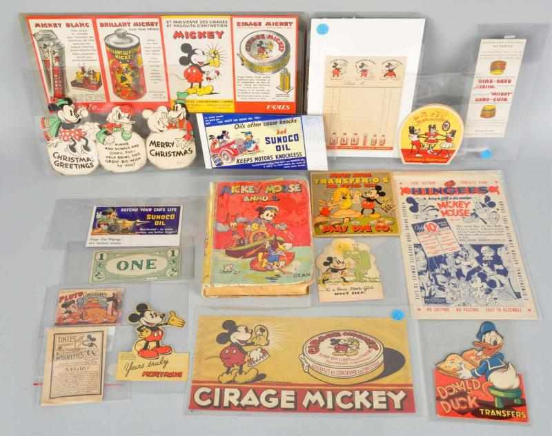 Appraisal: Lot of Miscellaneous Walt Disney Paper Items Description Includes one