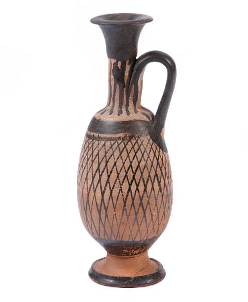 Appraisal: A Greek terracotta net lekythos South Italy th- rd Century