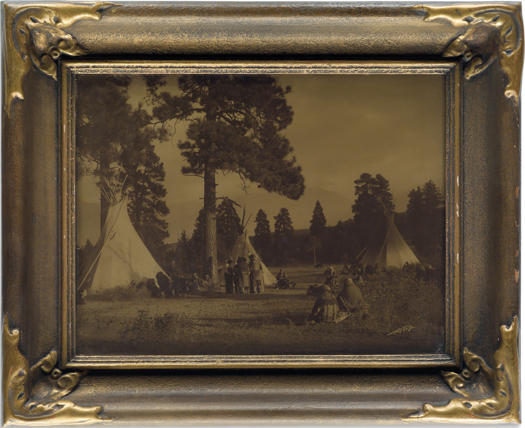 Appraisal: EDWARD S CURTIS - Flathead Camp on the Jocko Orotone