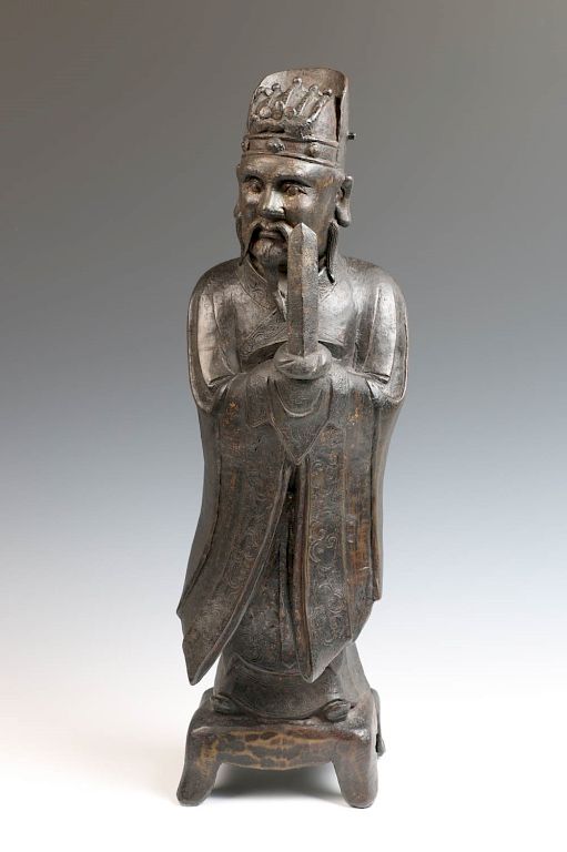 Appraisal: LARGE STANDING BRONZE FIGURE OF A DAOIST SAGE MING DYNASTY