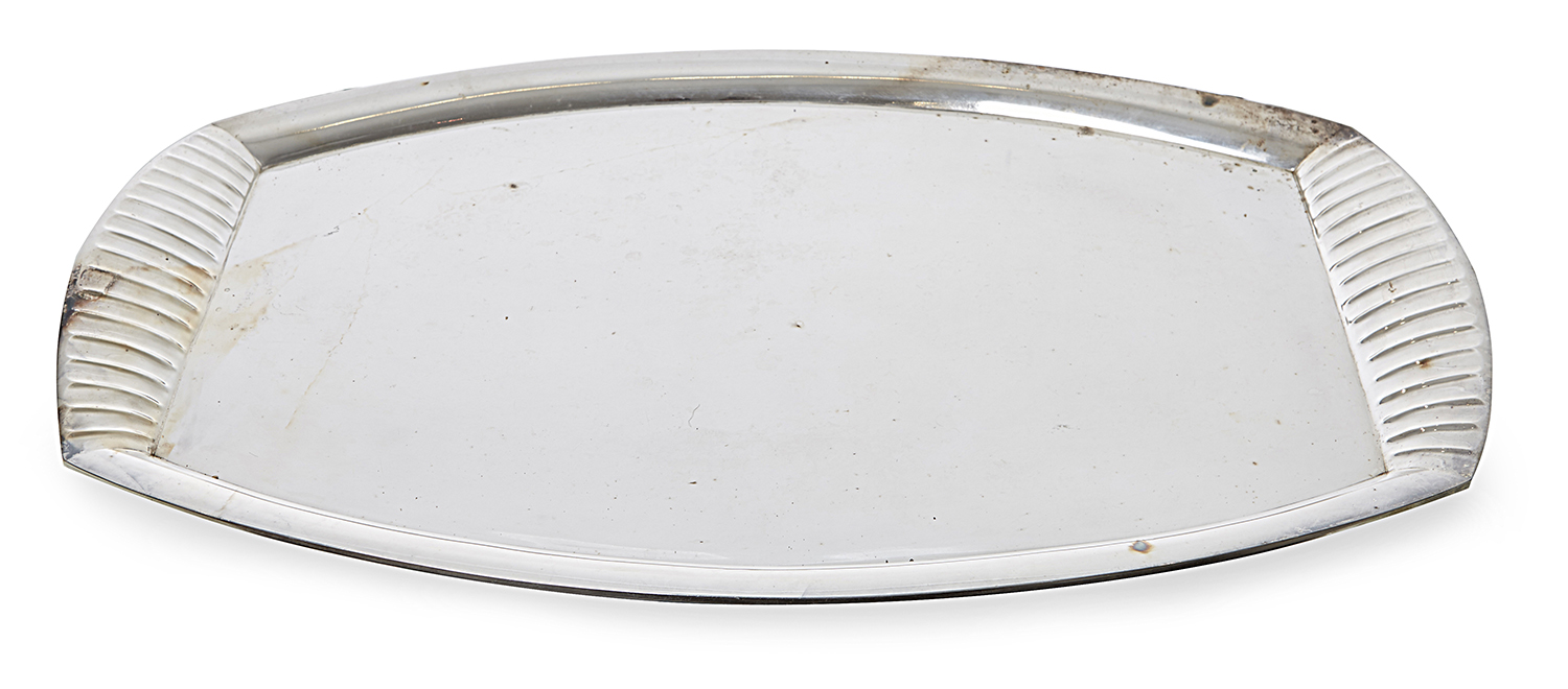 Appraisal: A LARGE AND IMPRESSIVE AUSTRO HUNGARIAN ART DECO SILVER TRAY