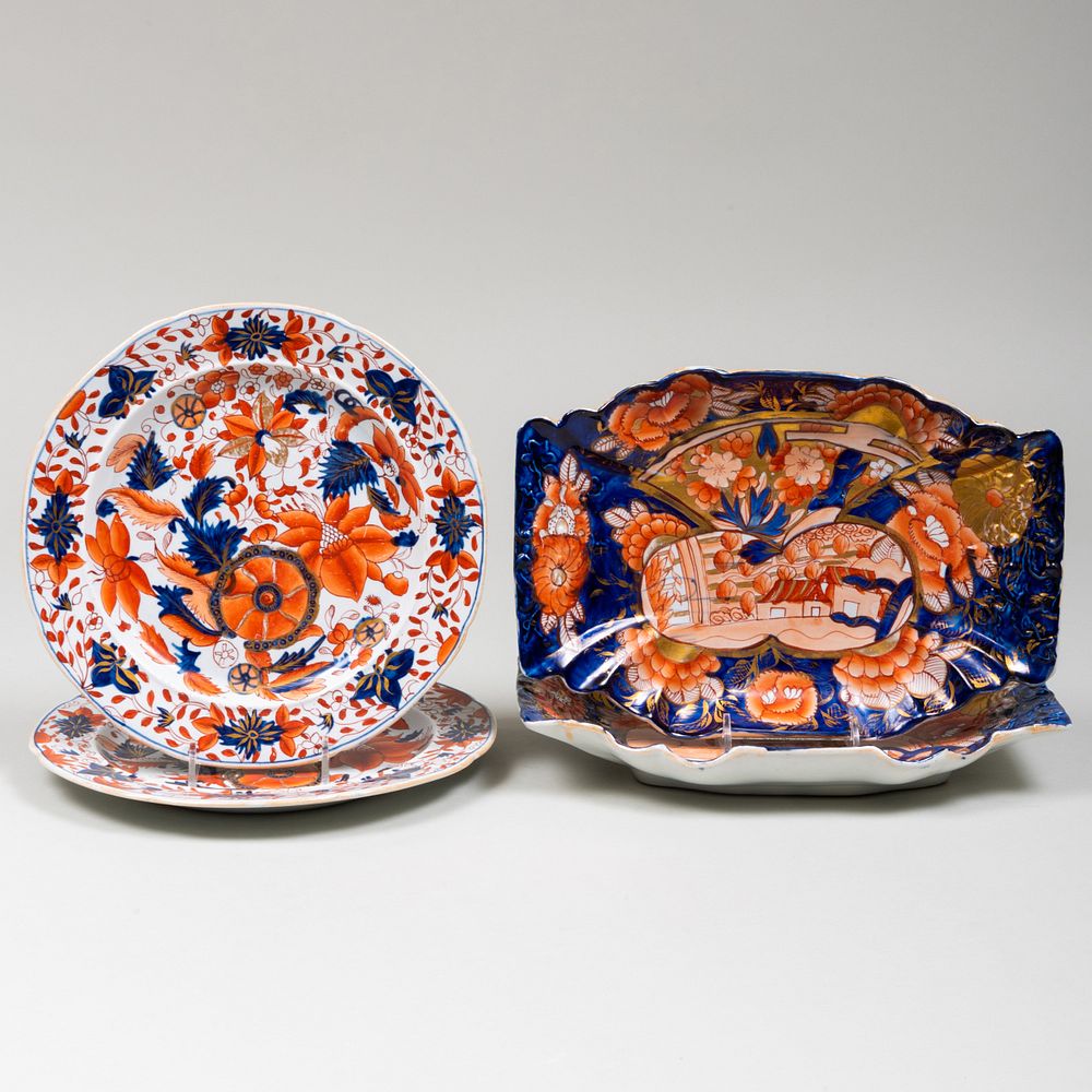 Appraisal: Two Pairs of Mason's Ironstone Dishes Impressed mark Comprising A