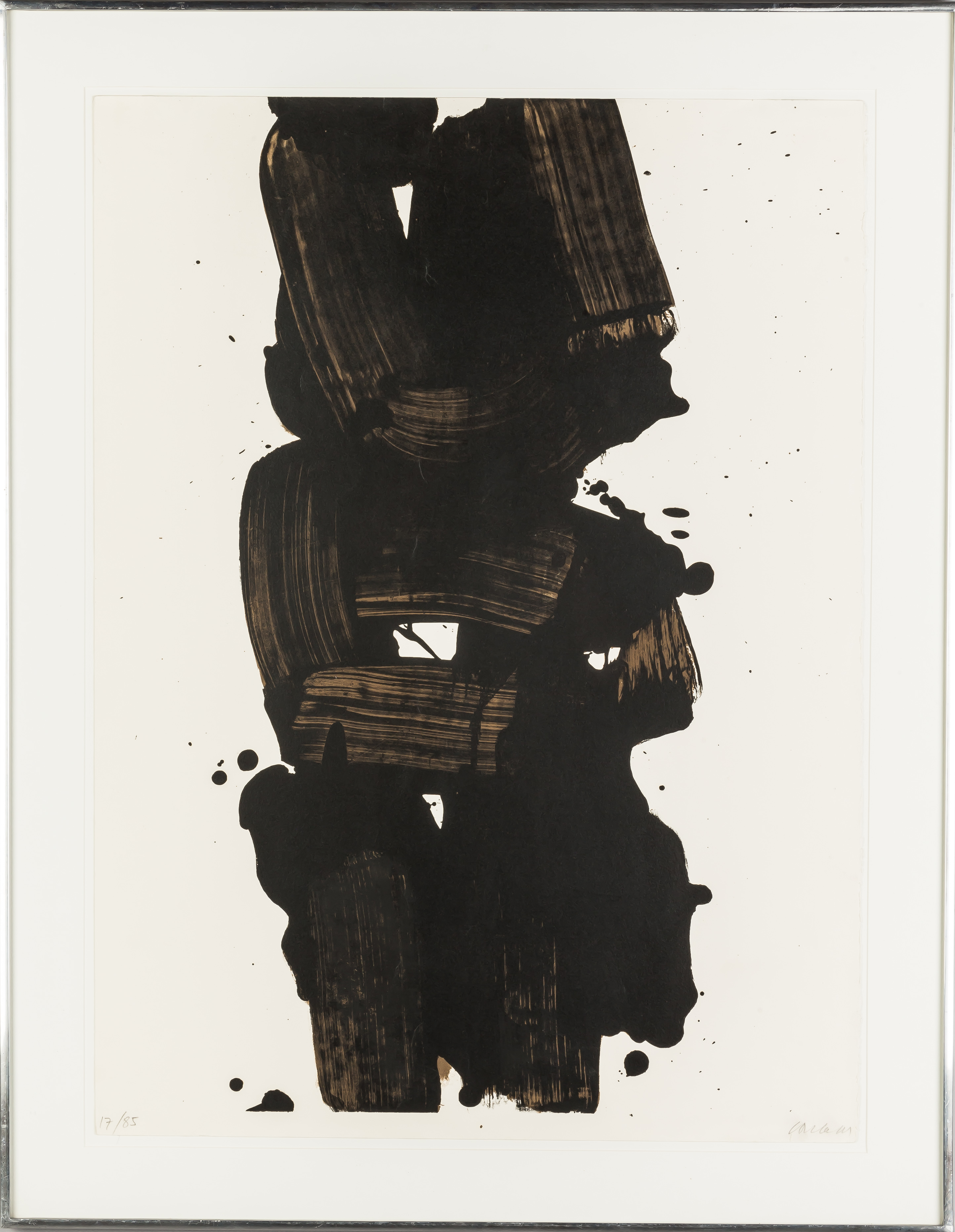 Appraisal: Pierre Soulages French born Gres Signed lower right in pencil