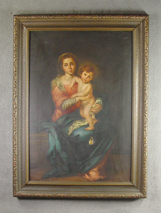 Appraisal: Oil on Canvas Copy of Madonna Child by Esteban Murillo