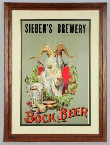 Appraisal: Siebens Brewery Bock Beer Lithograph Manufactured by Theo A Schmidt