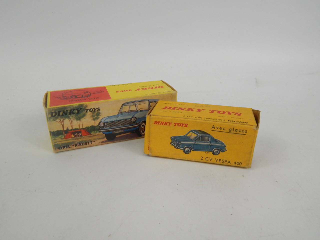 Appraisal: A Dinky toys Opel Kadett and a cv Vespa avec