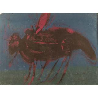 Appraisal: Nathan Oliveira Print Framed color lithograph Insect by Nathan Oliveira