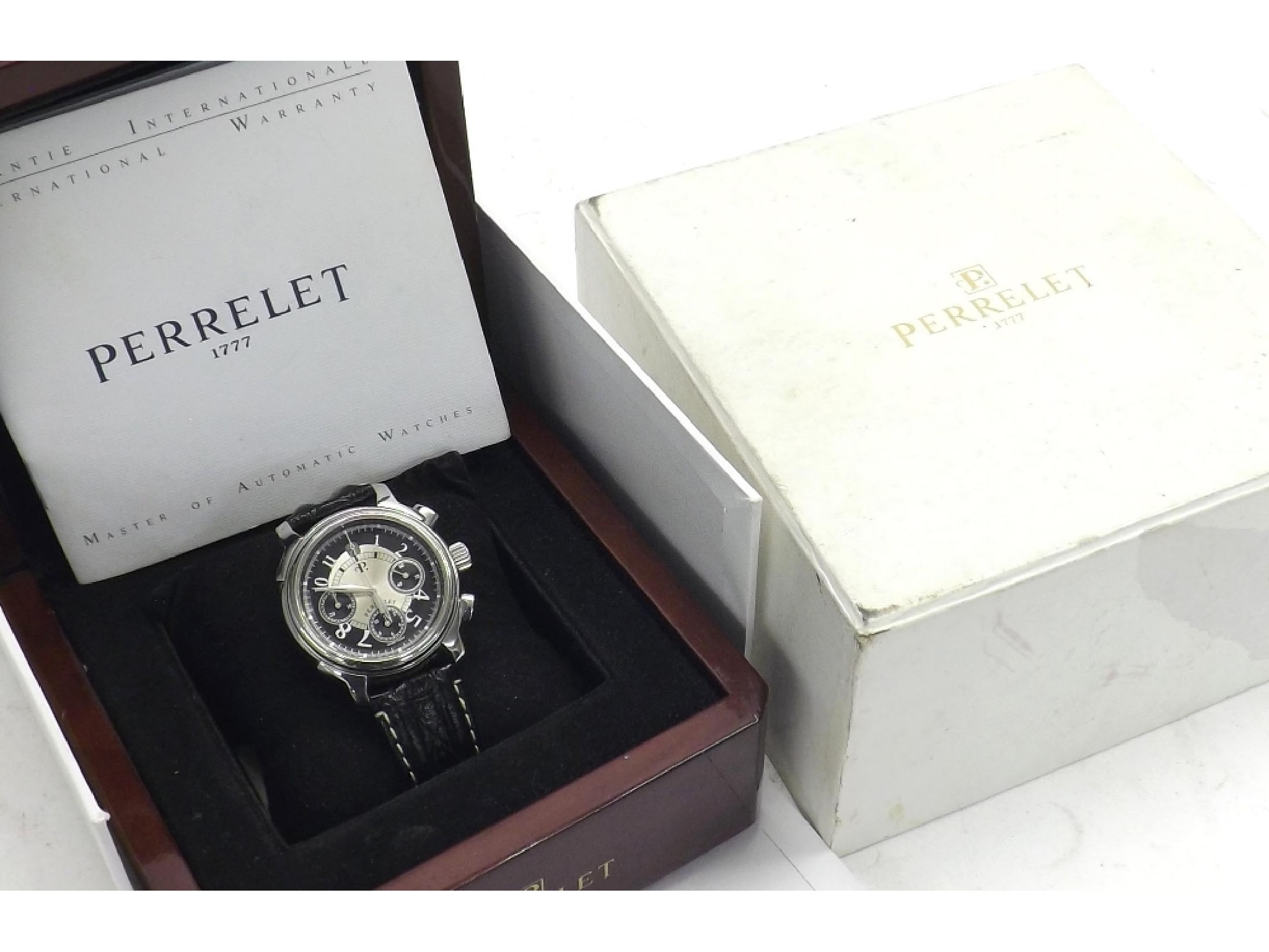 Appraisal: Perrelet automatic chronograph limited edition stainless steel gentleman's wristwatch no