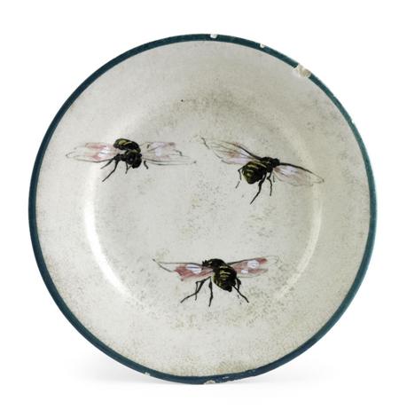 Appraisal: WEMYSS SMALL PLATE EARLY TH CENTURY decorated with three bees