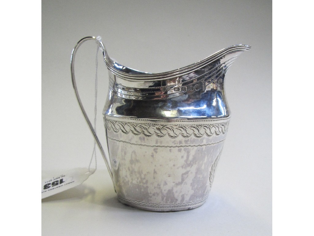 Appraisal: George III silver cream jug London