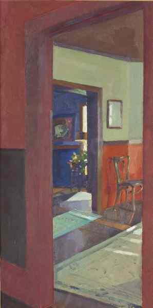 Appraisal: Richard Fennell NC ''Interiors ''oil on paper matted and framed