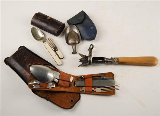 Appraisal: A Group of Four Food Related Items a leather cased