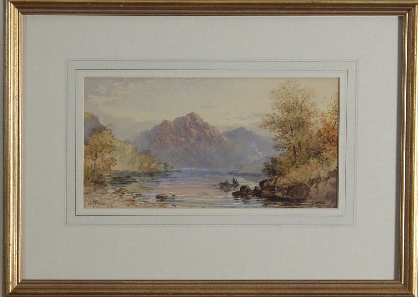 Appraisal: George Henry Jenkins Fishing on a Loch signed and dated