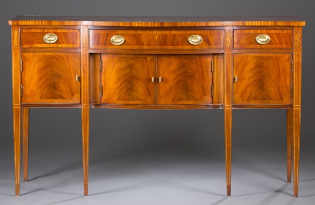 Appraisal: Hickory Chair Furniture Federal Style Sideboard Mahogany with satinwood inlay