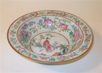 Appraisal: Chinese famille rose porcelain basin th century