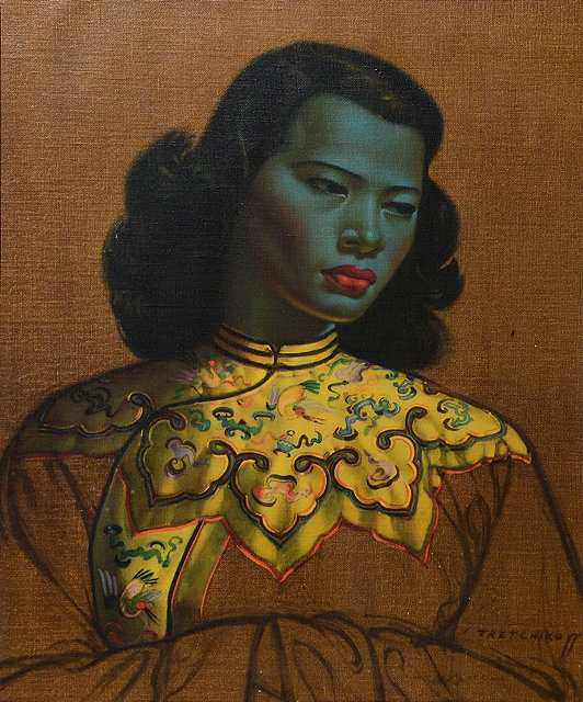 Appraisal: Vladimir Grigoryevich Tretchikoff - A Chinese girl signed in the