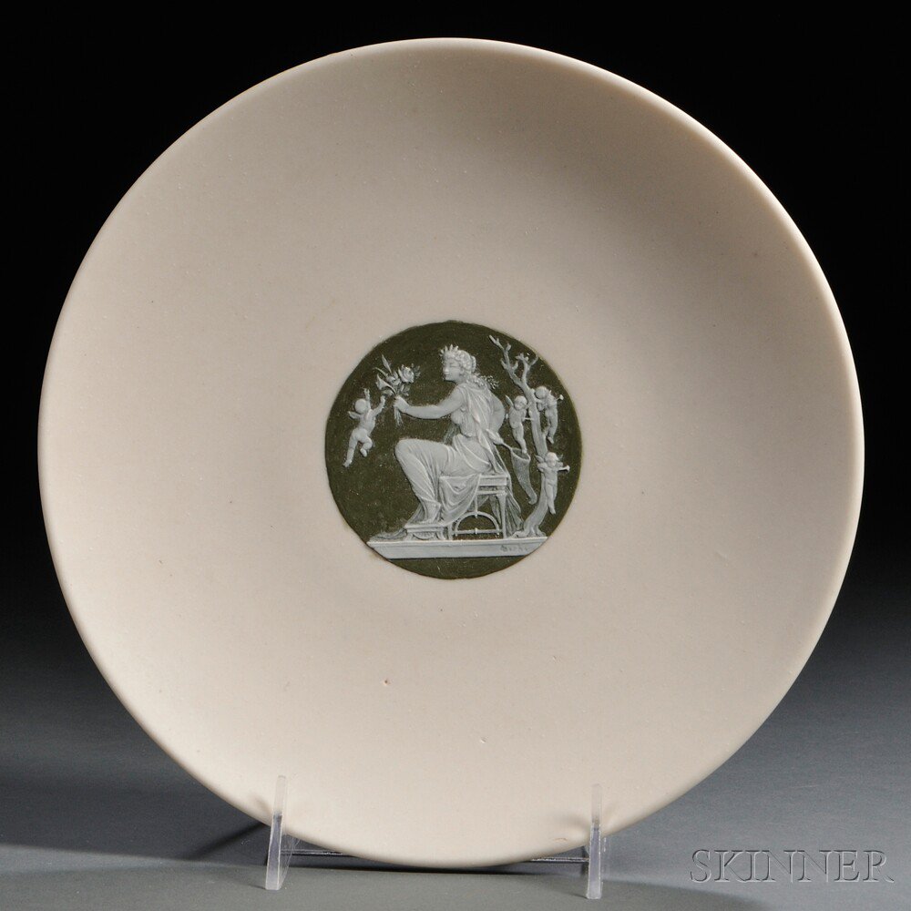 Appraisal: Minton Pate-sur-Pate Biscuit Glazed Dish England mid- th century possibly