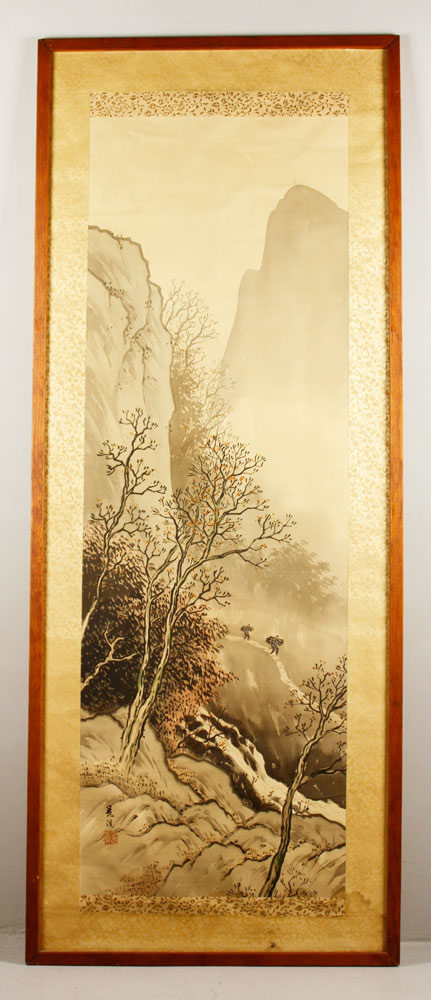 Appraisal: - th C Chinese Scroll Painting th century scroll painting