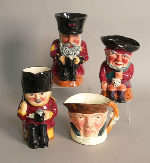 Appraisal: Four English Toby type mugs th c