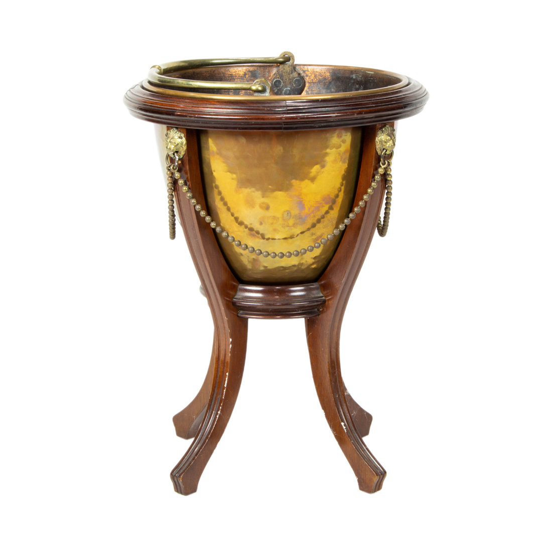 Appraisal: A GEORGE III STYLE COPPER AND BRASS WINE COOLER A