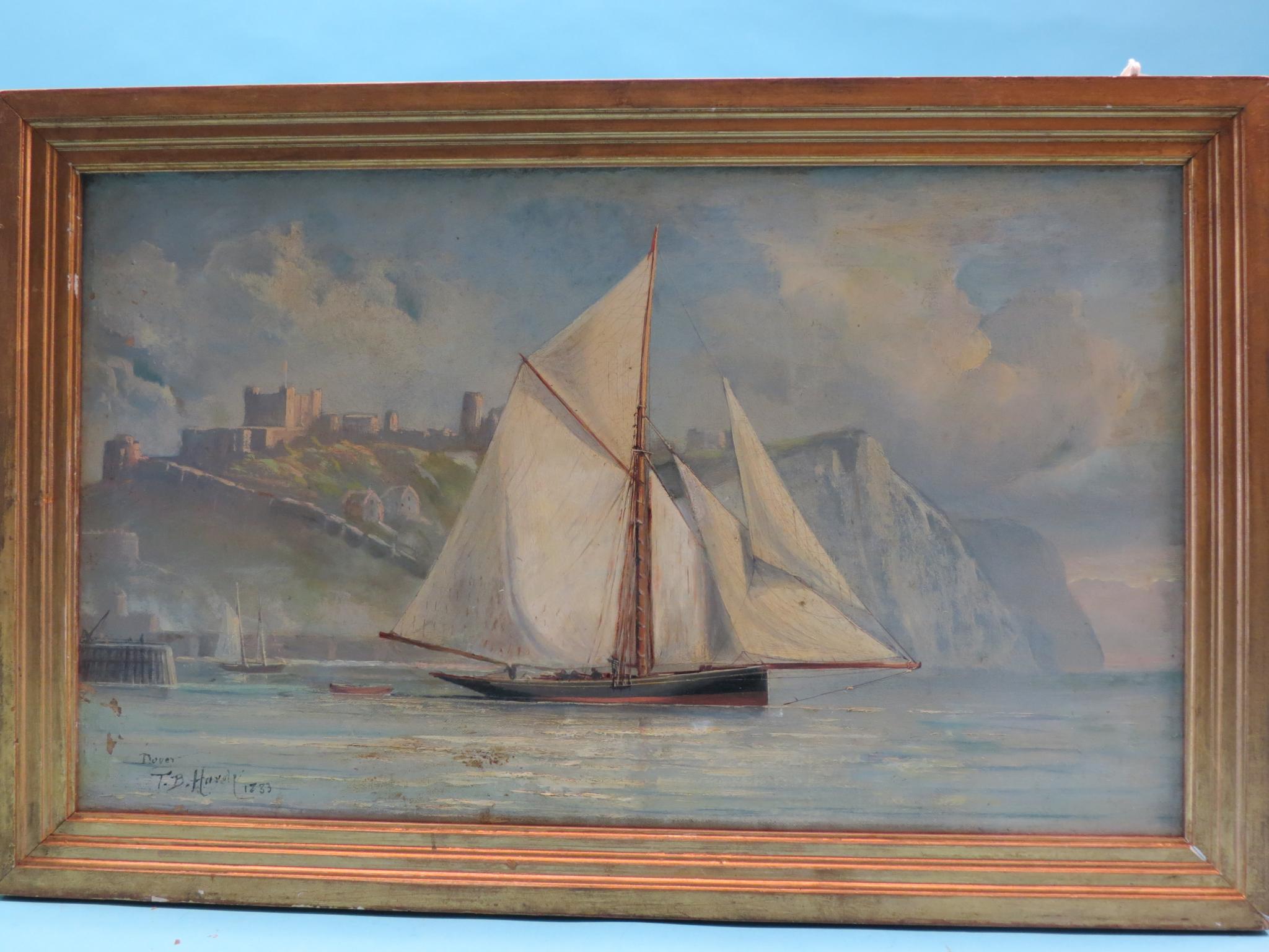 Appraisal: T B Hardy - oil on canvas the yacht Sonata