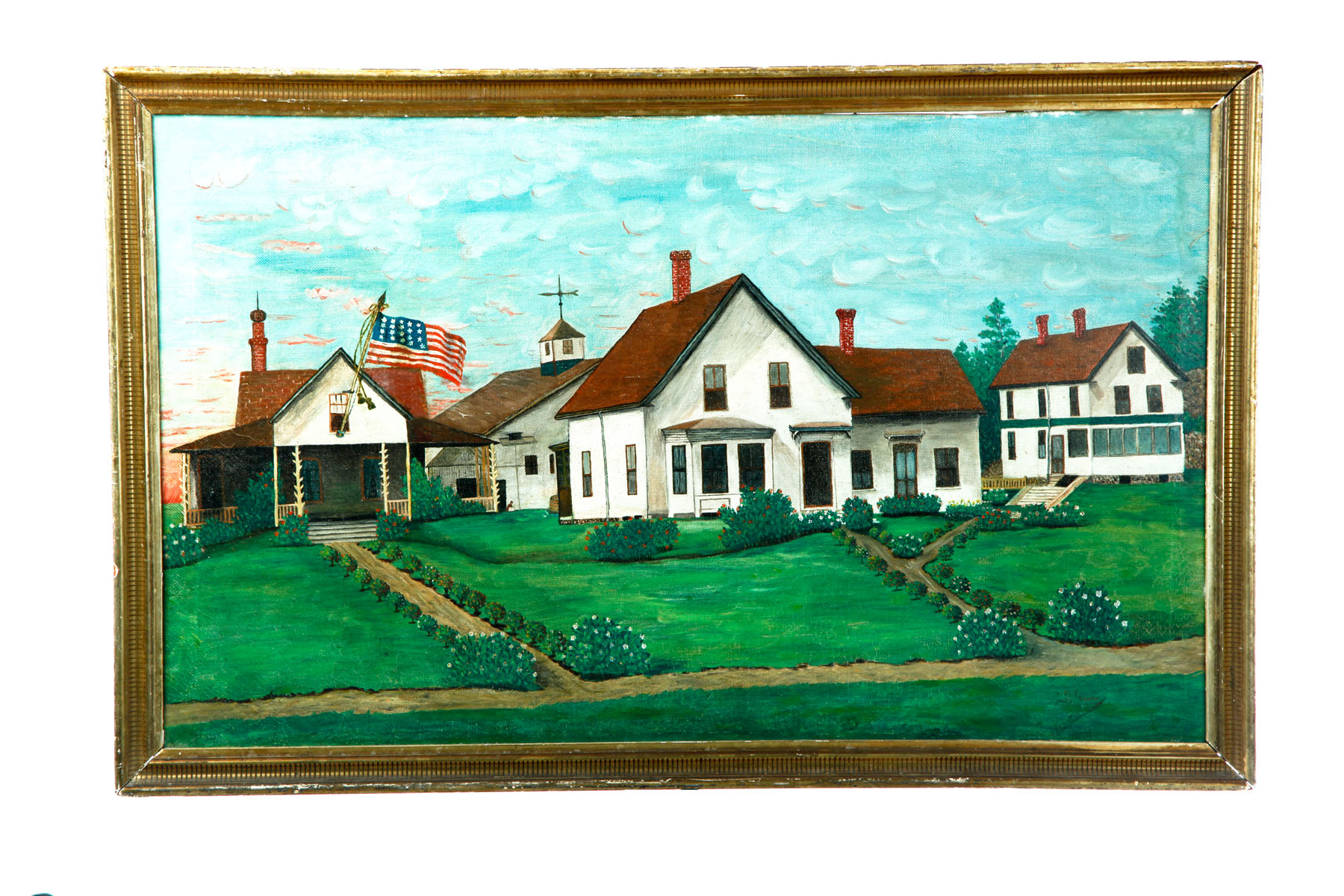 Appraisal: HOMESTEAD AMERICAN SCHOOL LATE TH-EARLY TH CENTURY Oil on canvas