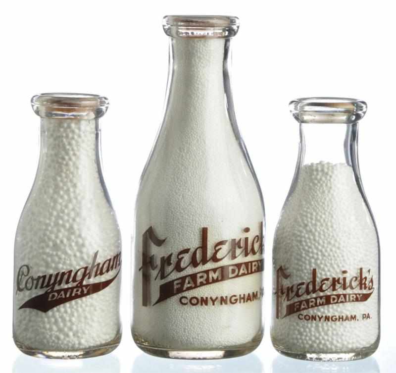 Appraisal: Lot of Conyngham Pennsylvania Milk Bottles Description Lot includes one