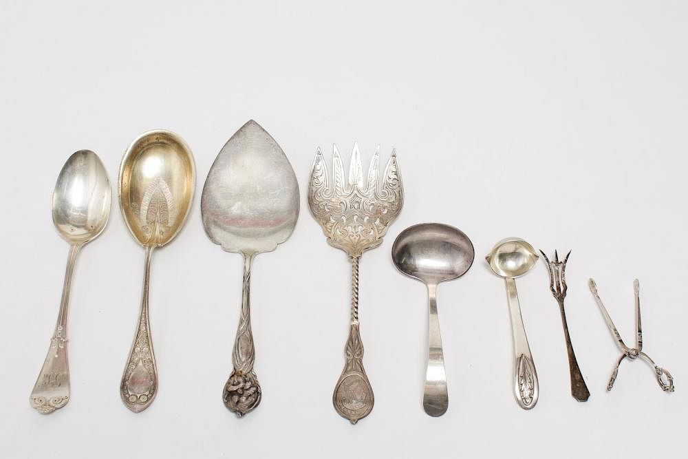 Appraisal: Sterling Silver Serving Utensils inc Tiffany Sterling silver serving pieces