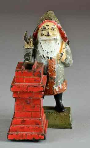 Appraisal: Santa Claus Cast Iron Mechanical BankShepard Hardware Co mechanical bank