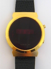 Appraisal: Exelar a gentleman s gilt metal digital watch no with