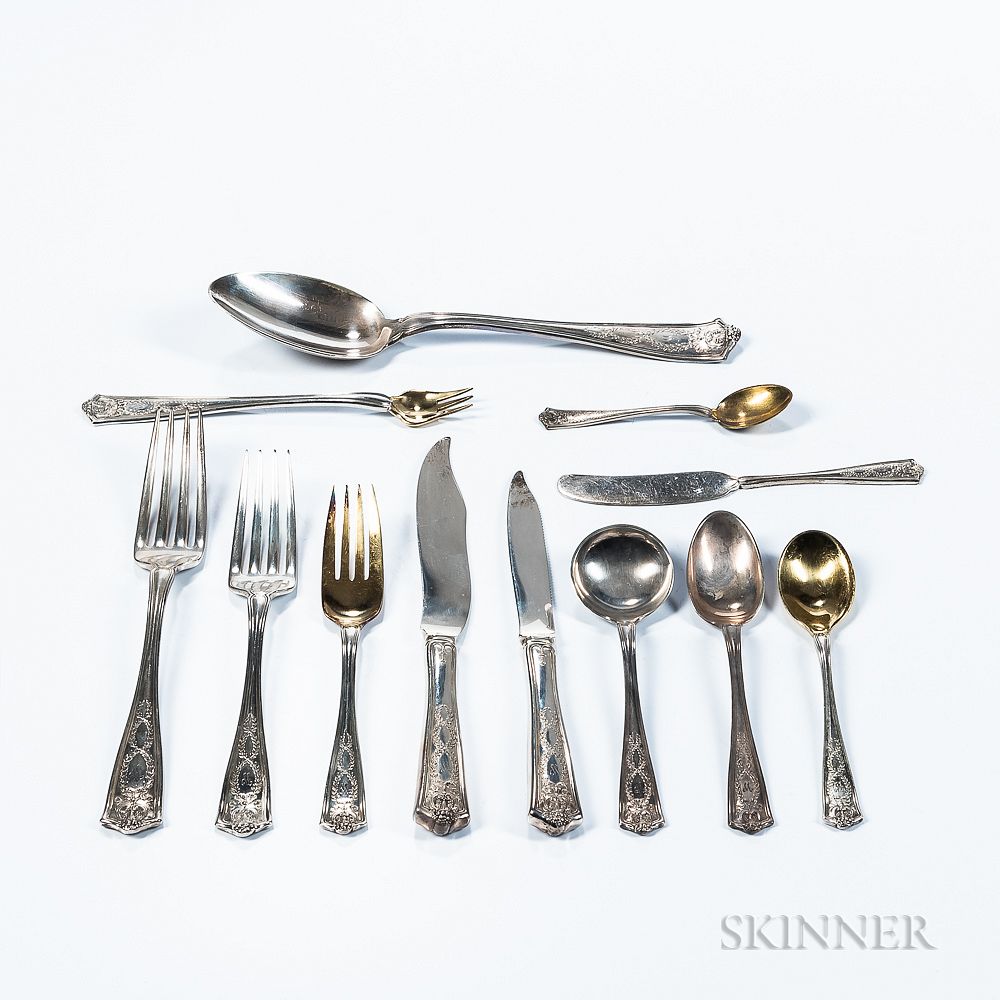 Appraisal: Tiffany Co Winthrop Sterling Silver Flatware Service Tiffany Co Winthrop