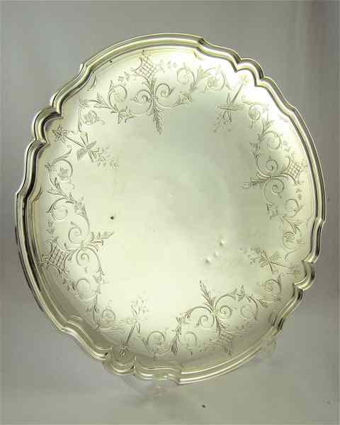 Appraisal: SCHREVE CO STERLING SILVER CAKE STAND pattern Dimensions ''D x