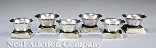 Appraisal: A Set of Six William Spratling Sterling Silver Salt Cellars