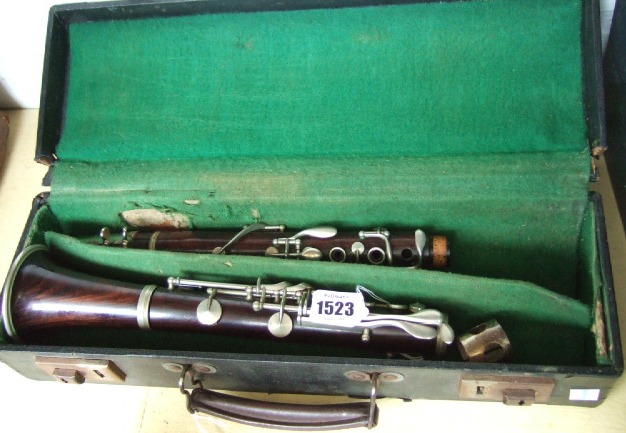 Appraisal: A rosewood clarinet by ALBERT Ltd cased