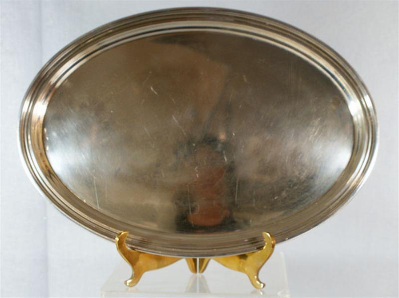 Appraisal: Gorham sterling silver oval tray no mono retailed by JE