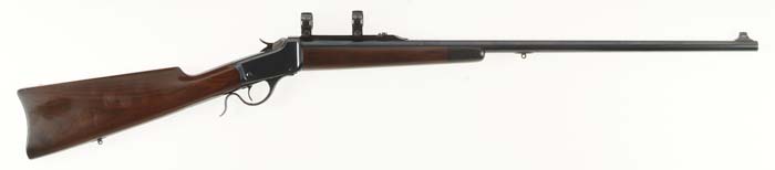 Appraisal: CUSTOM WINCHESTER LOW WALL SGL SHOT RIFLE Cal Short SN