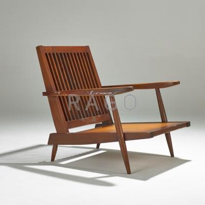 Appraisal: GEORGE NAKASHIMA Walnut Cushion chair New Hope PA Walnut and