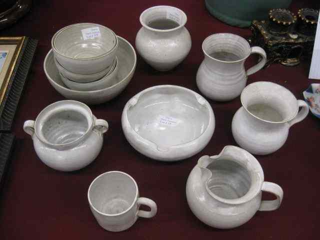 Appraisal: pcs Cole Pottery Seagrove North Carolina tableware Chinese white excellent