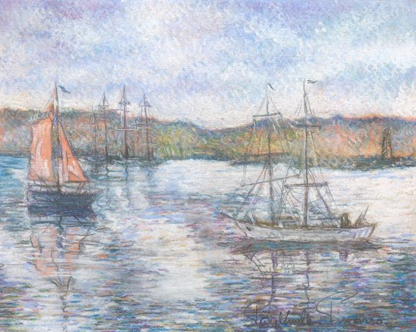 Appraisal: Paul-Emile Pissarro French - paper x Le Phare Pastel drawing