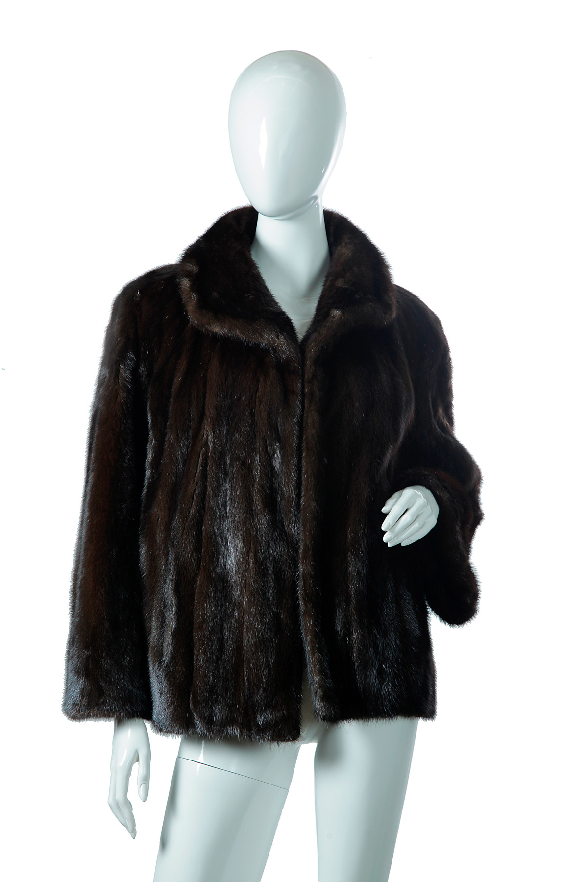 Appraisal: BROWN MINK JACKET American th century Brown mink jacket hip