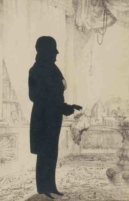 Appraisal: AUGUSTIN AMANT C EDOUART - Full length silhouette profile of