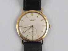 Appraisal: A ct gold Longines gent's wrist watch c