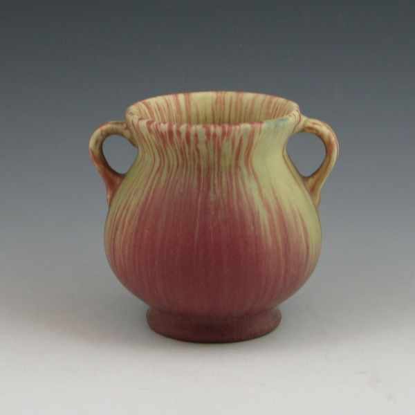 Appraisal: Weller Fruitone handled vase Marked WELLER Also has an ink