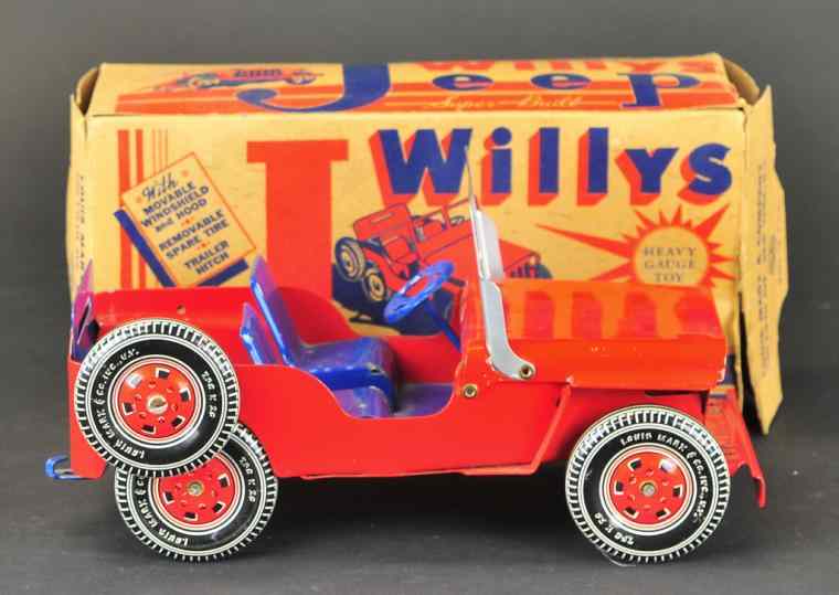 Appraisal: MARX WILLY'S JEEP Boxed example debossed ''Willy's and ''Jeep ''