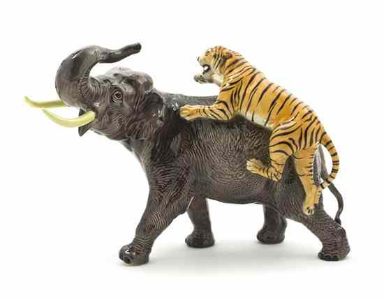 Appraisal: A Beswick Porcelain Figural Group depicting an elephant mounted by