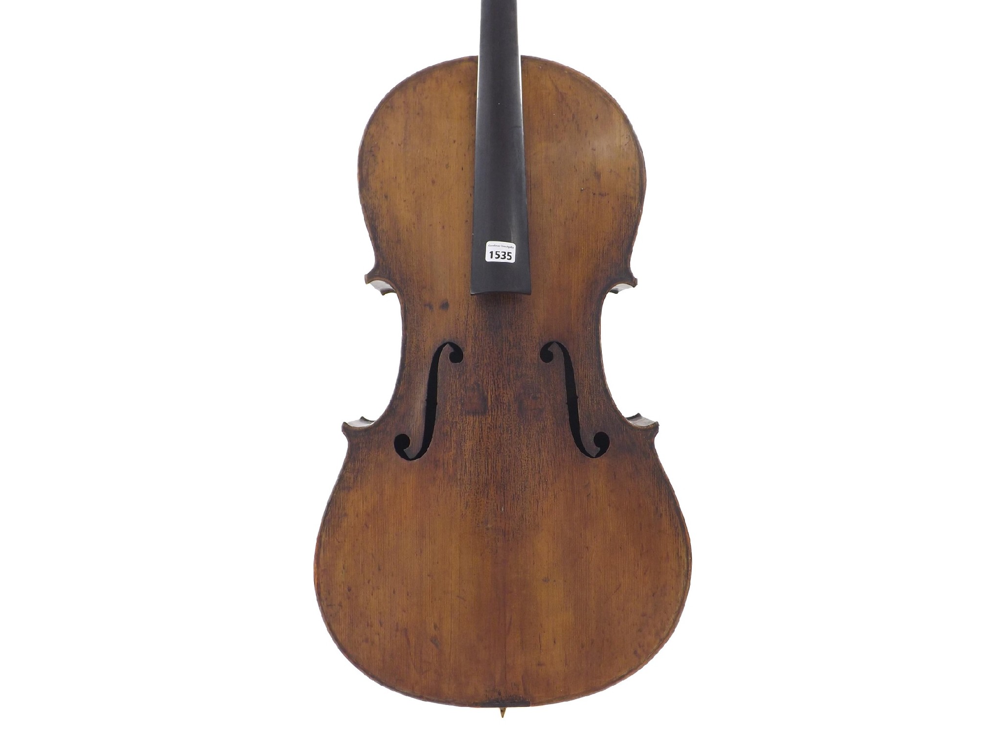 Appraisal: German violoncello circa the two piece back of medium curl