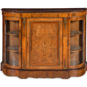 Appraisal: A Napoleon III Burlwood and Marquetry Console Cabinet Late th